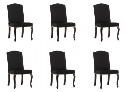 6x Design gestoffeerde stoelenset stoelen textiel zit compleet set.